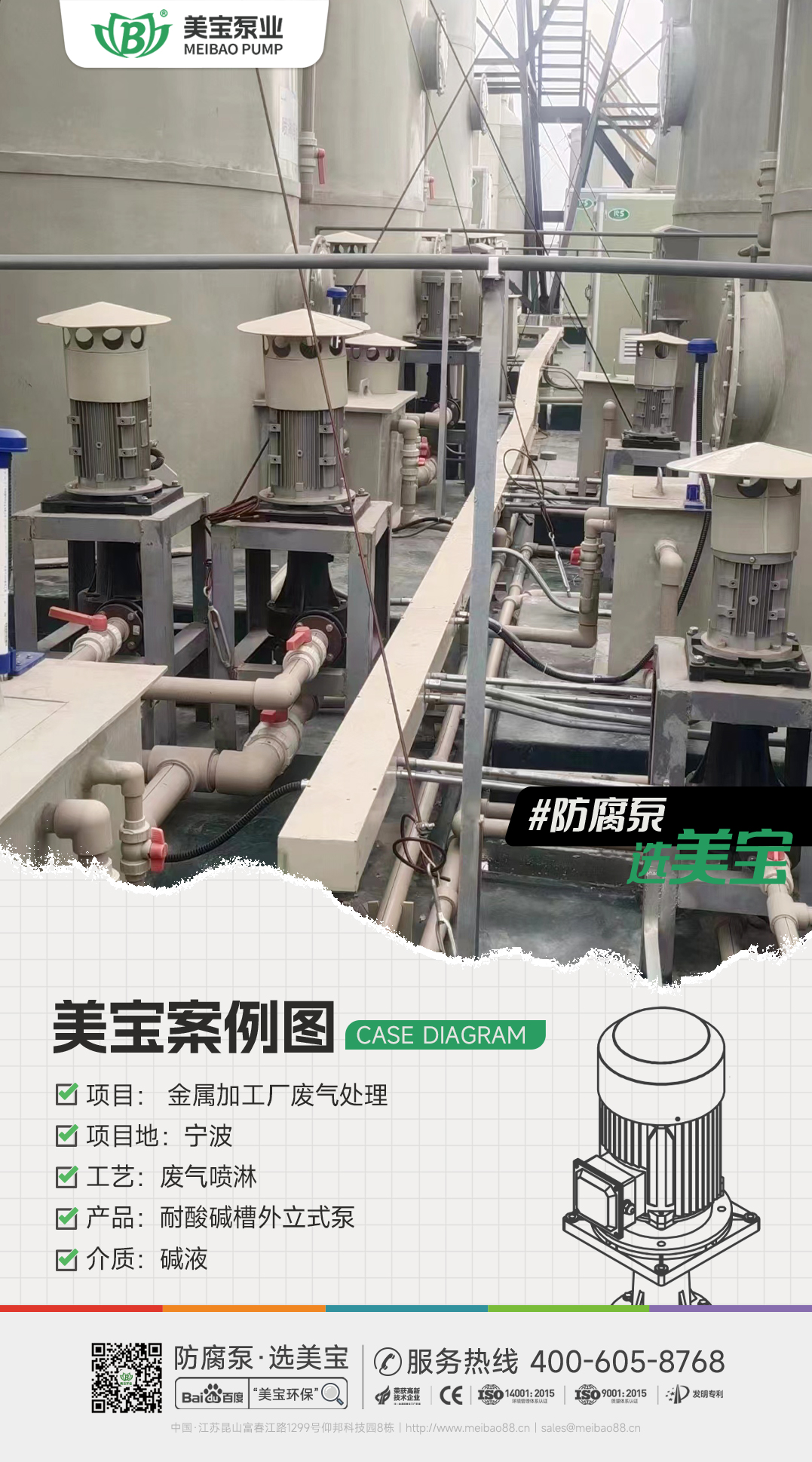 金屬加工廠廢氣堿液噴淋用什么泵？